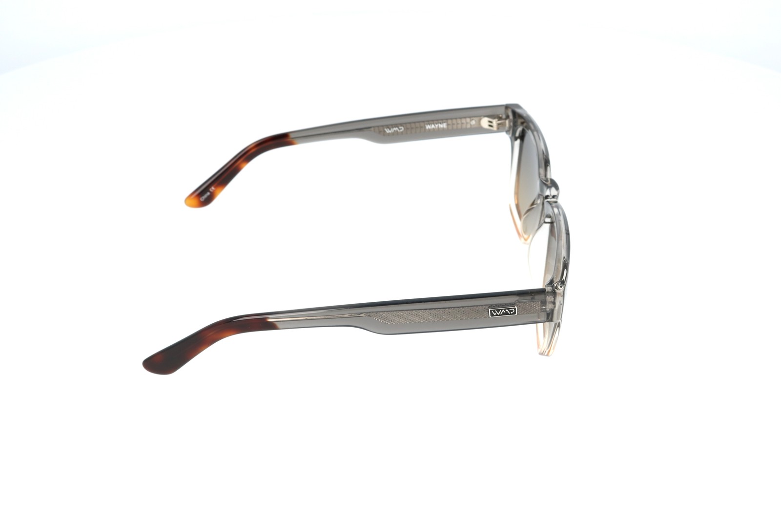 WMP Wayne Gray Square 1104 Polarized Sunglasses 50-23-149 GRYSND