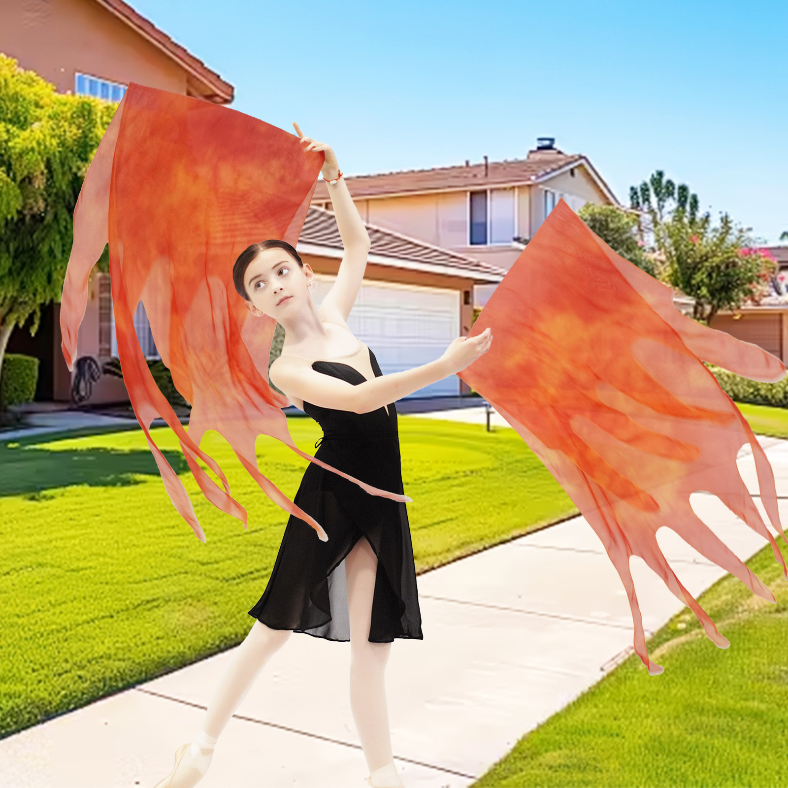 Holy Fire Prophetic Worship Flags for Dance Church Praise Dance Wings Banners