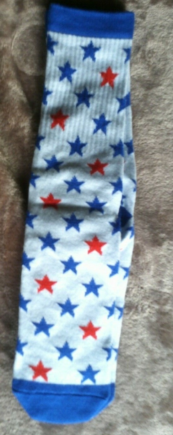 TWO SOX MEN SOCKS EAGLE & STARS 2 PAIR LOT RED/WHITE/BLUE SZE 10-13 NWT MSRP $16