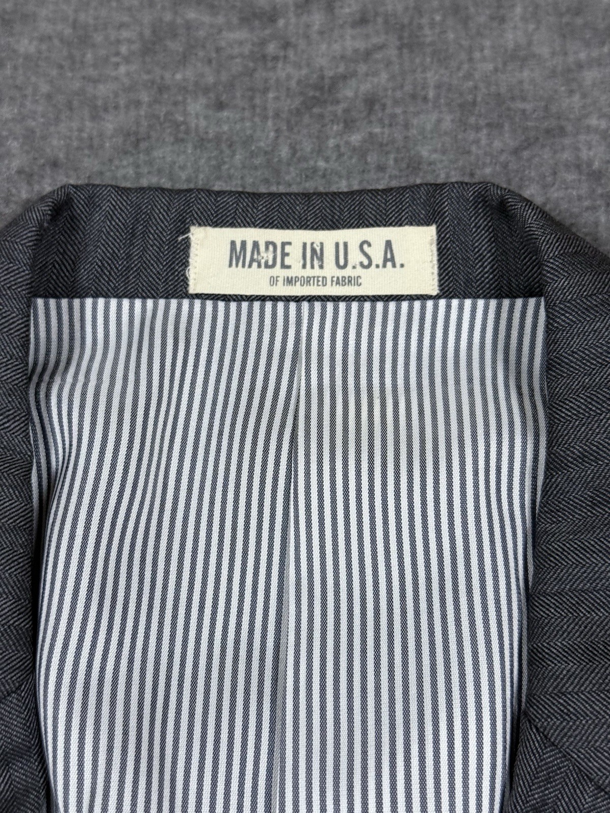 Todd Snyder Mayfair Fit Men 38R Wool Blazer Charcoal Gray Two Button Made in USA