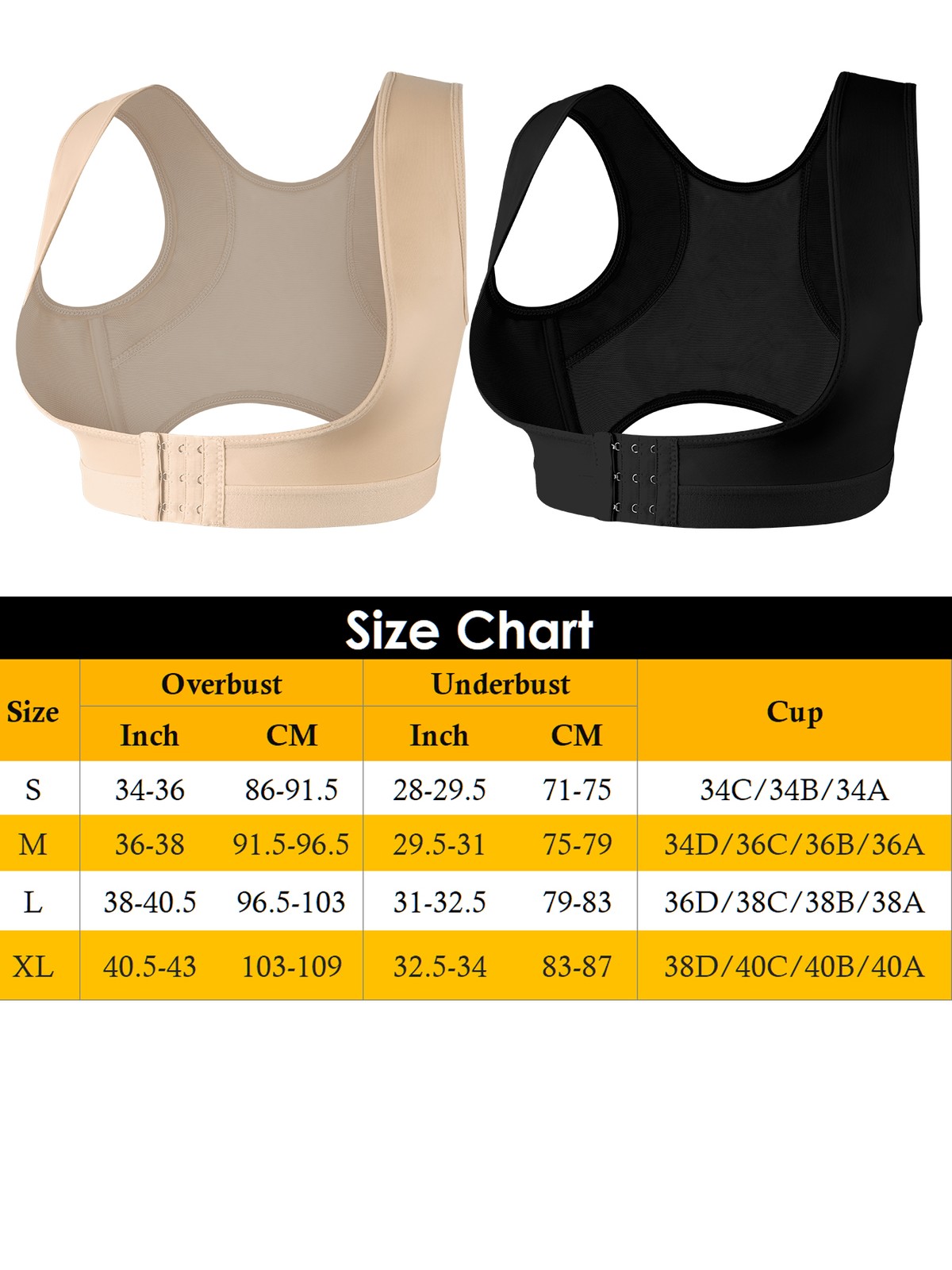Faja De Compresion Para Mujer Talladora De Top Corrección Postural Push Up Bust