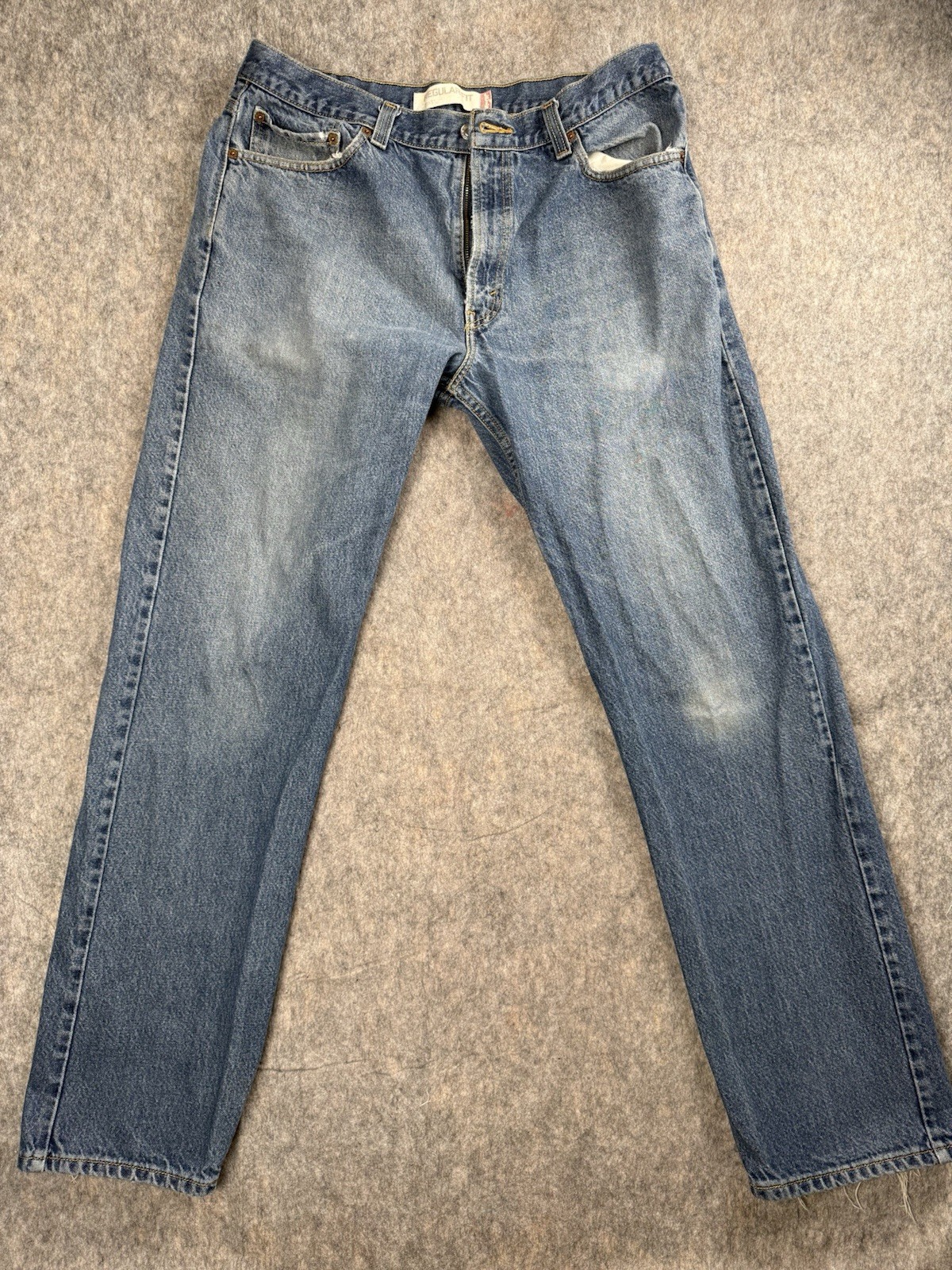 Levi’s Regular Fit Straight Regular Wash Denim Jeans Levi’s 505 Series Men 36×34