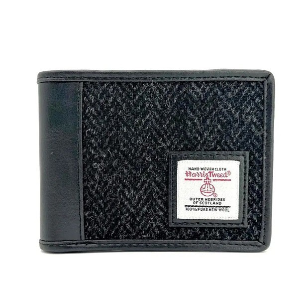 Maccessori Harris Tweed & Vegan Leather Bi-fold Wallet for Men and Women