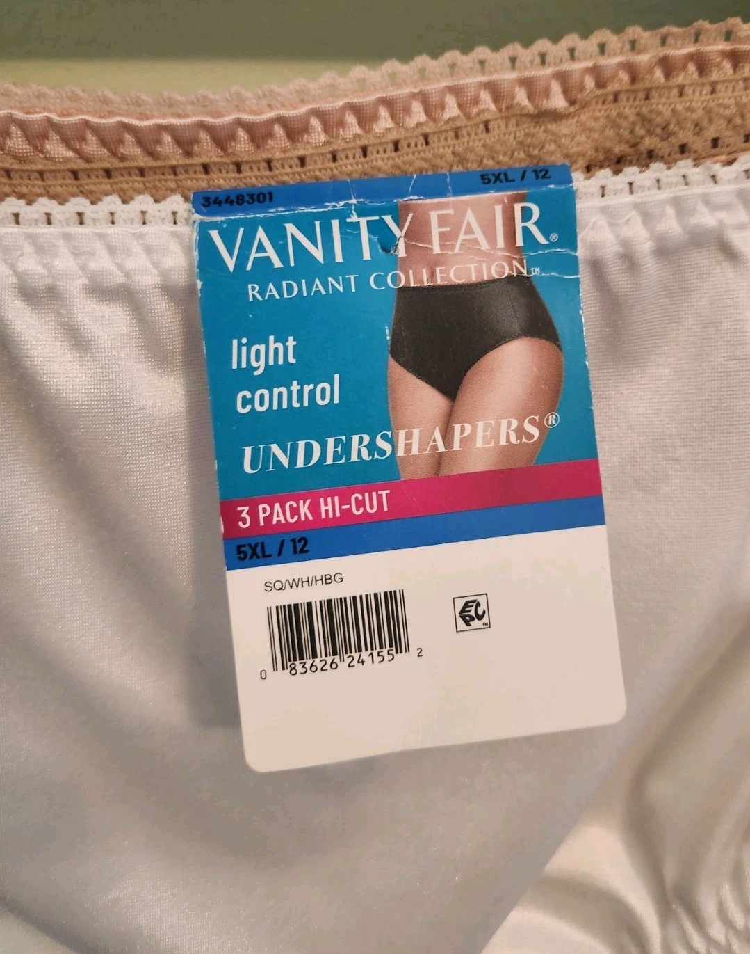 Vanity Fair Women’s 5XL (12) Light Control Undershapers HI-CUT Briefs Panties