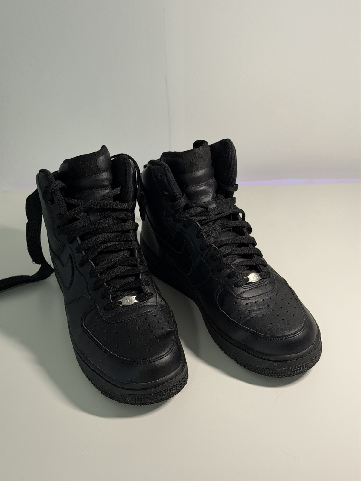 Nike Air Force 1 ’07 High Top Triple Black Men’s Athletic Sneakers 315121-032