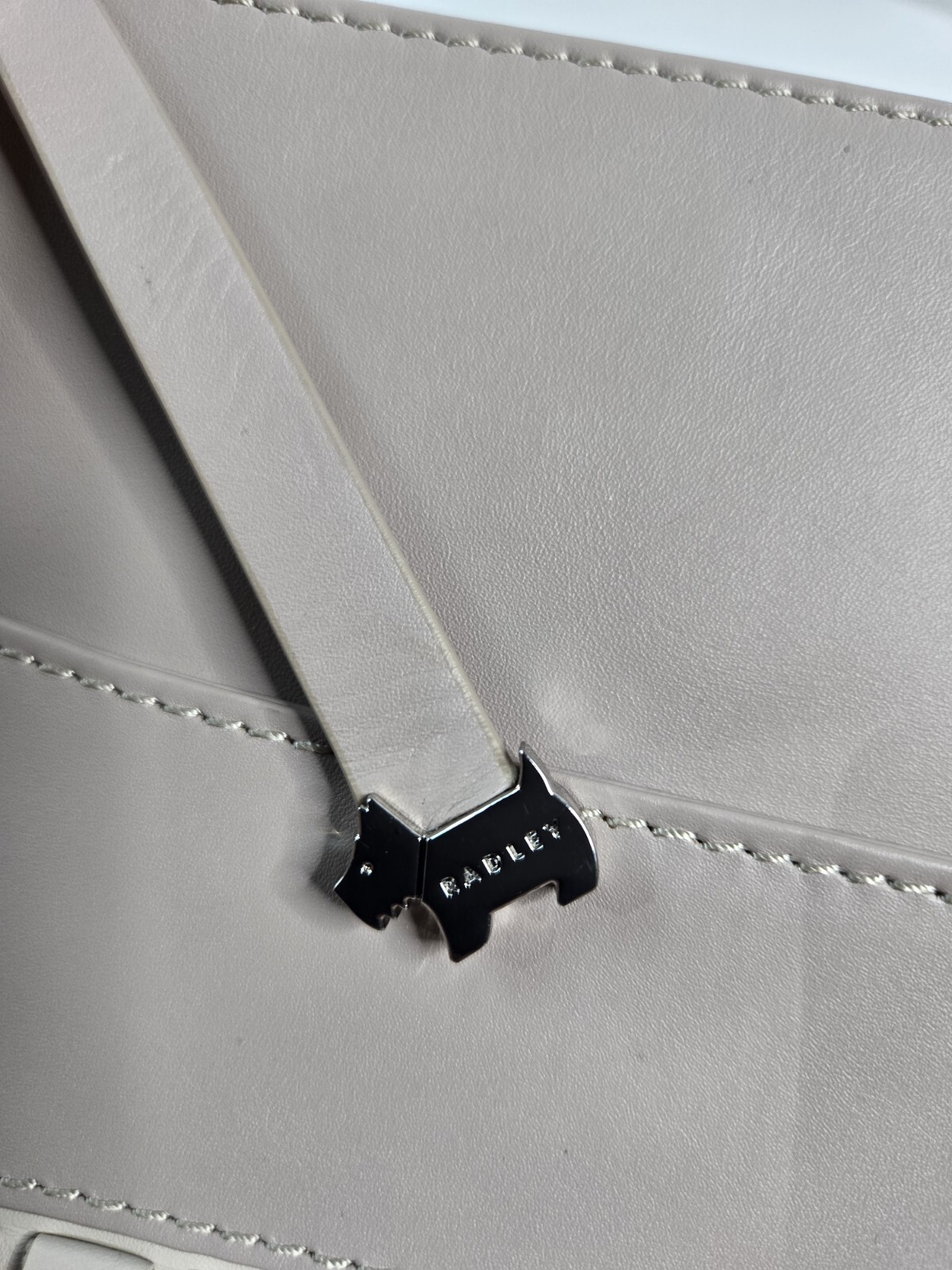 RADLEY London Pockets Craft Stripe Crossbody HandBag Purse Gray Mint Green
