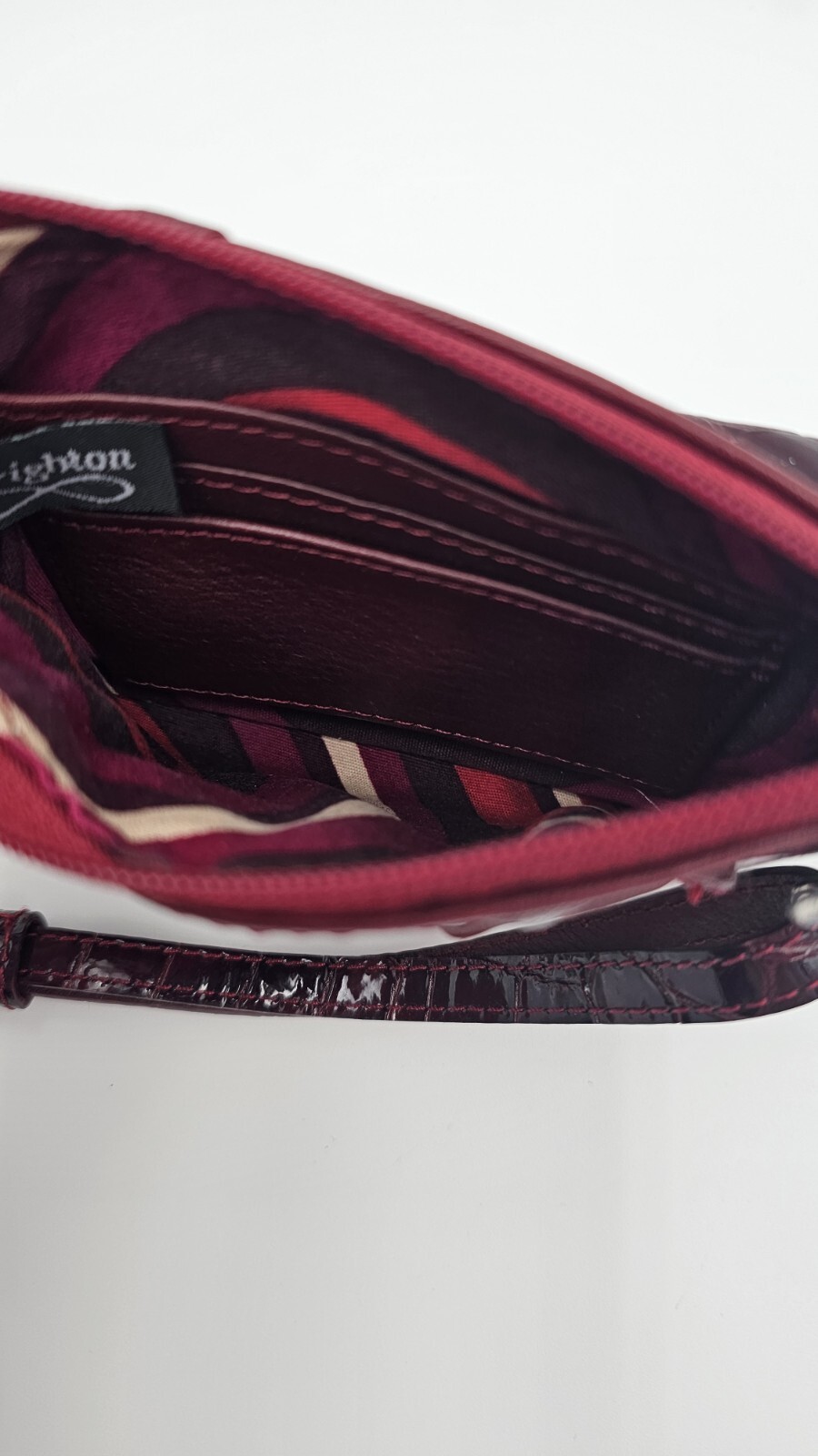 Brighton Burgundy /Dark Red Leather Crossbody Purse