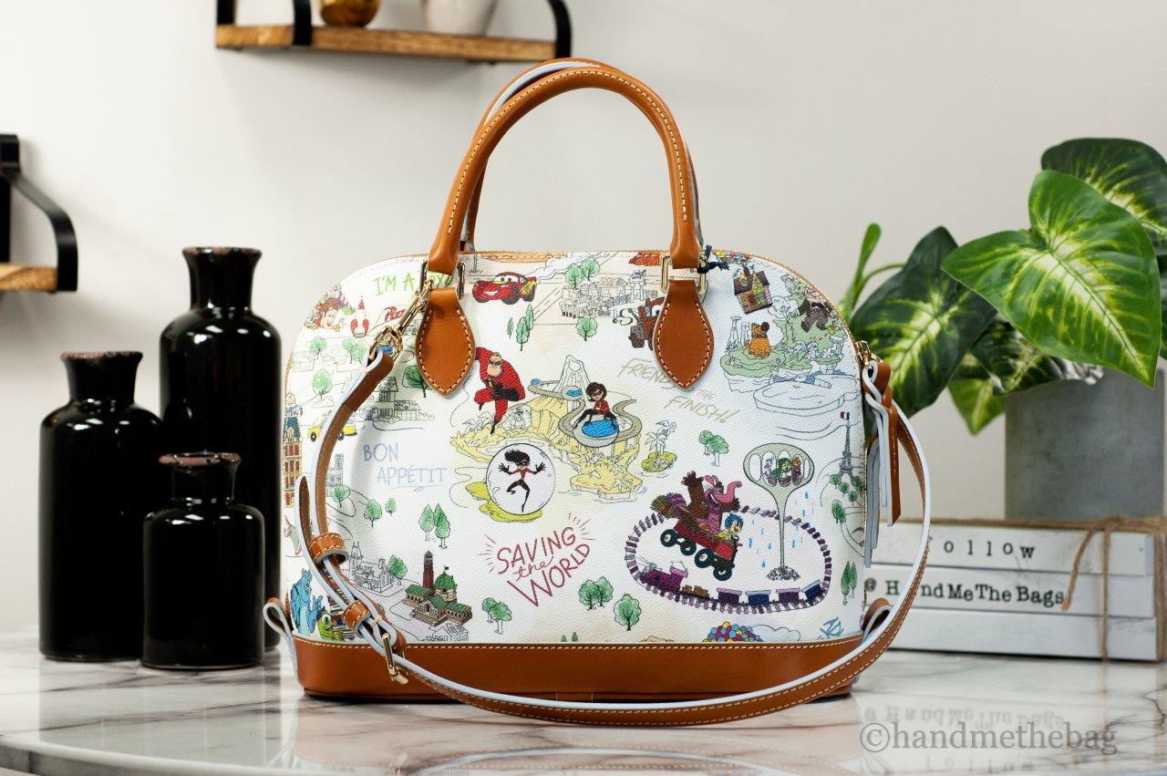 Dooney & Bourke Disney Pixar Maps Satchel Crossbody Bag Purse