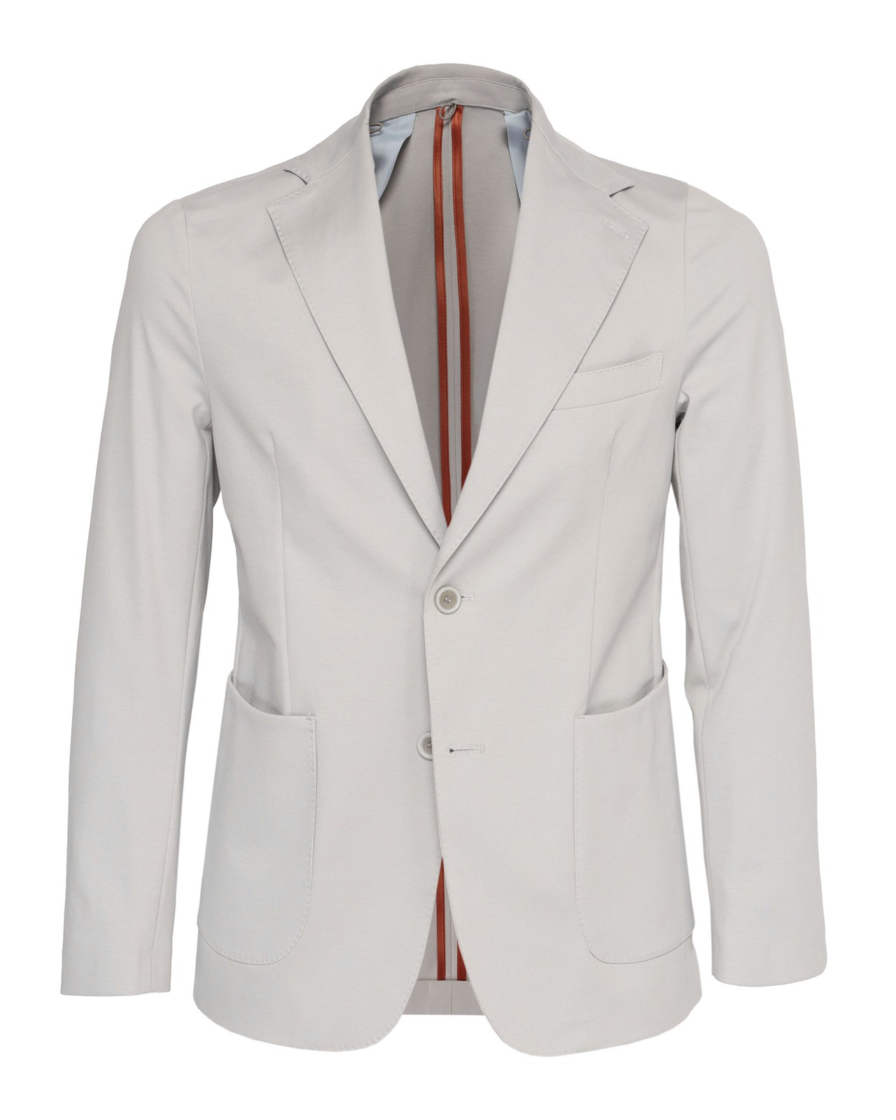 NWT EZZELINO SPORT COAT hooded jacket grey cotton luxury Italy 44 2XS
