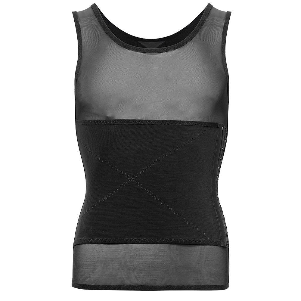 Men’s Slimming Body Shaper Compression Belt Tummy Control Shirt Girdle Vest Tank