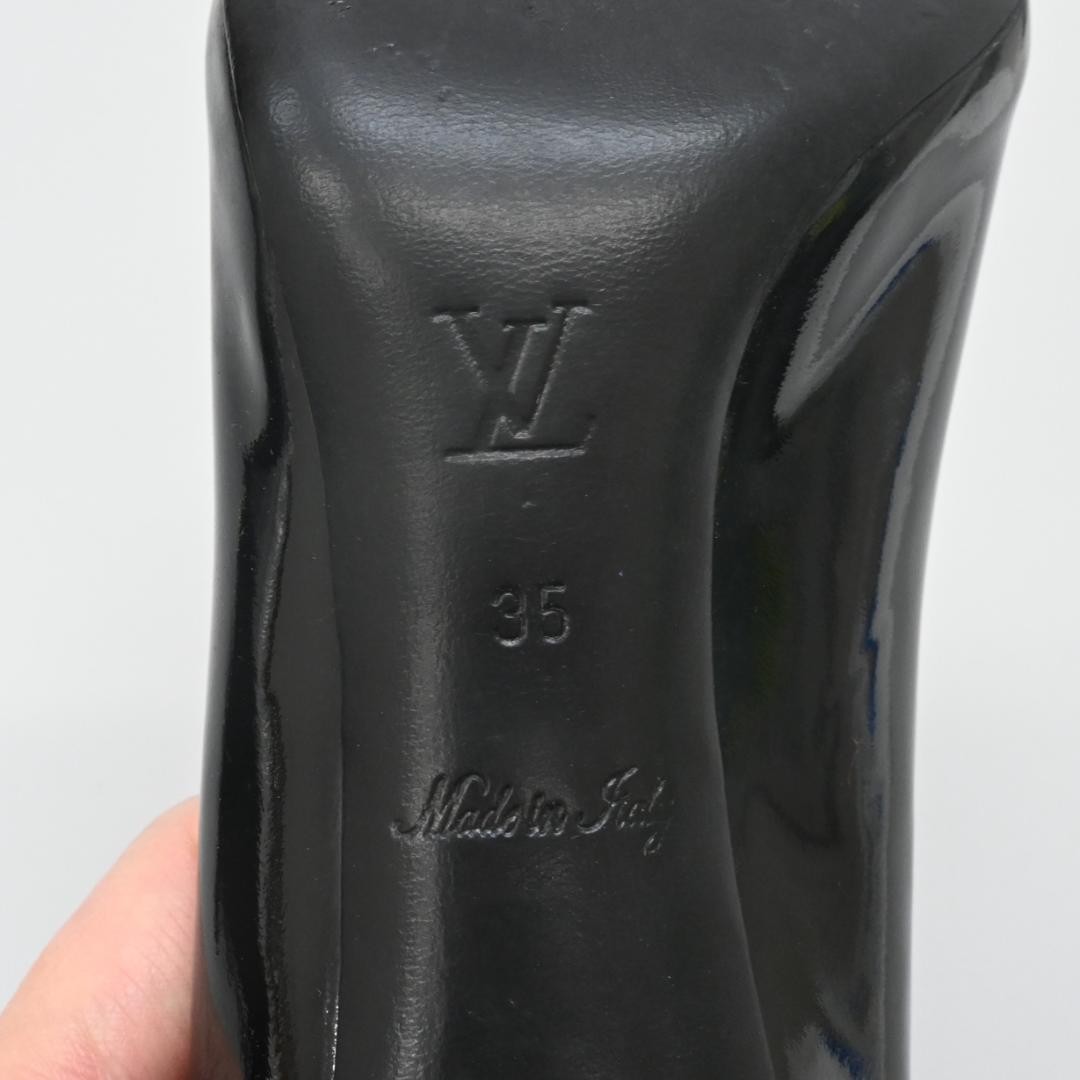 Louis Vuitton Patent Leather Padlock Pumps EU 35 US 5 Heel 7.1-10cm 061528d