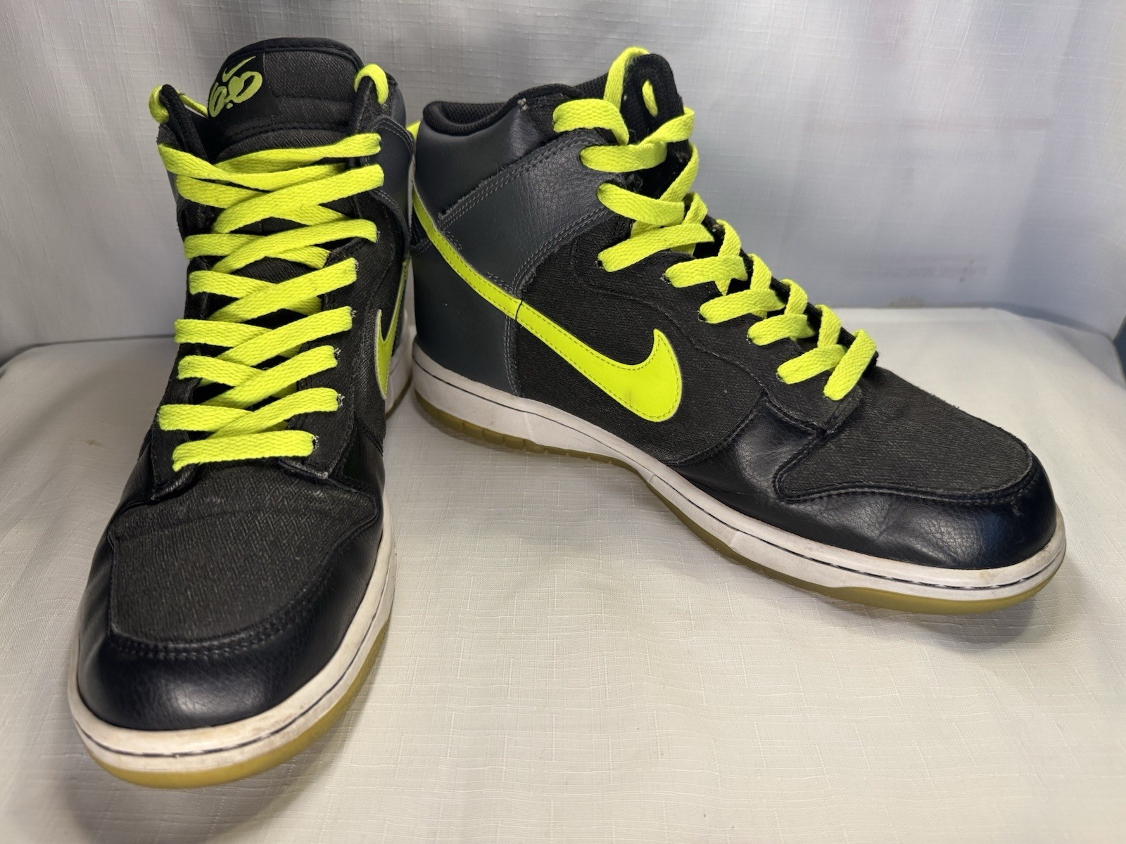 Nike Dunk 6.0 Premium High Grey Volt Black Mens Size 10.5 Sneakers 506266-007