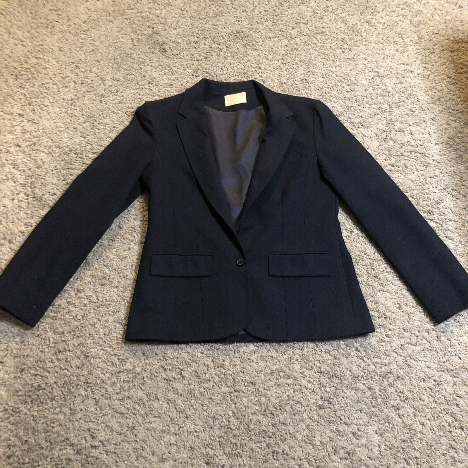 Vintage Pendleton Blazer Coat Womens M Medium Black Virgin Wool Missing Button