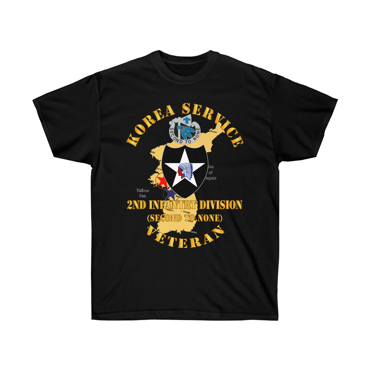 Classic T Shirt – Korea Service Vet – 2nd Infantry Div – Second to None