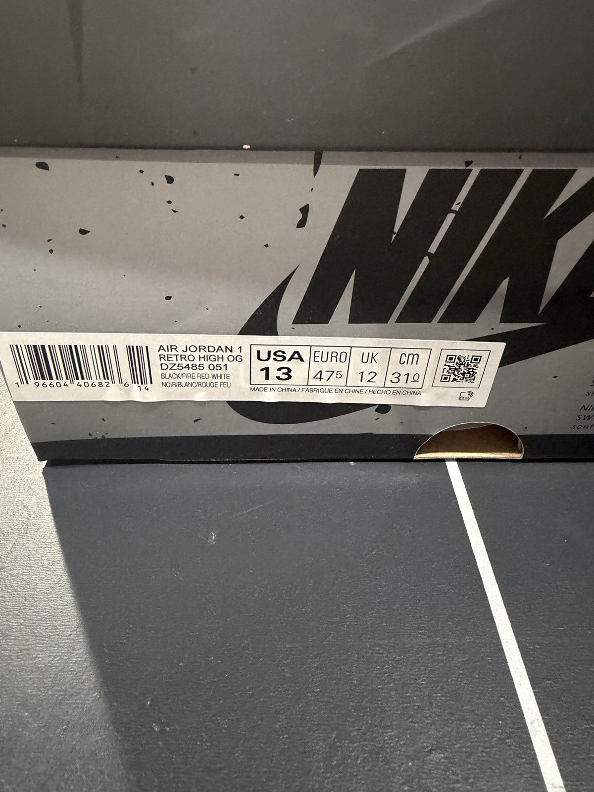 Air Jordan 1 Retro High OG Stealth Grey White DZ5485-051 Size 13 NEW w/ Box