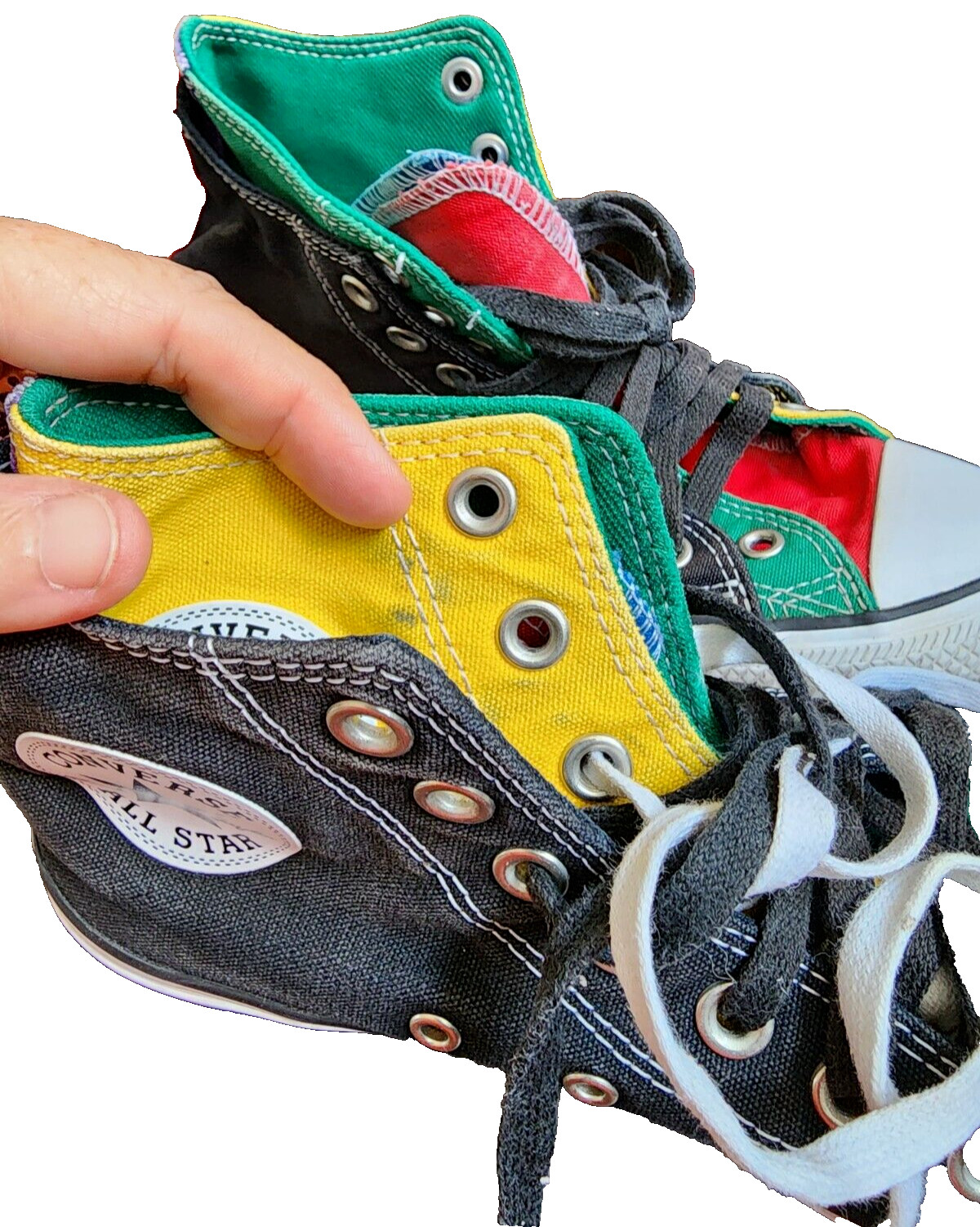 Converse Chuck Taylor All Star Double Upper Hi Sneaker Multicolor EU39 US M6 W8
