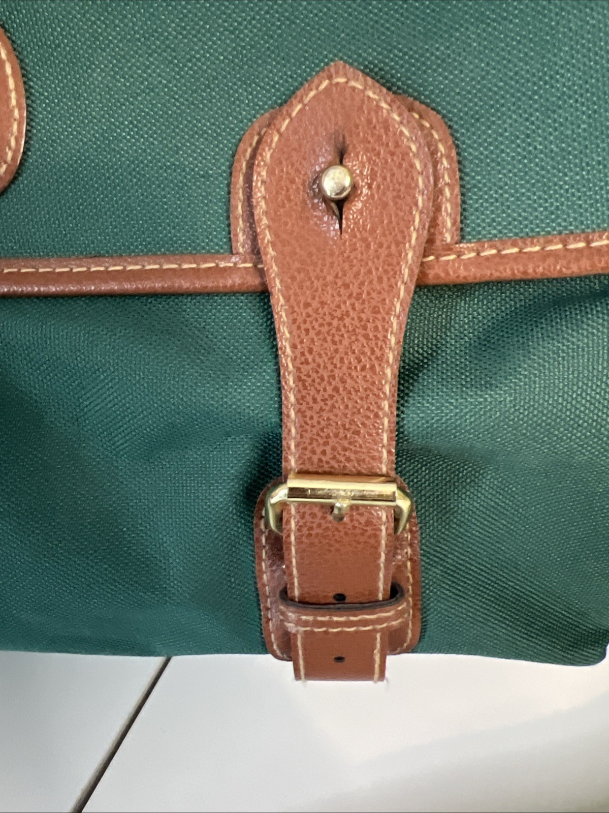 Vintage Ralph Lauren Weekender Duffle Bag 80’s-90’s Green Canvas Travel Tote