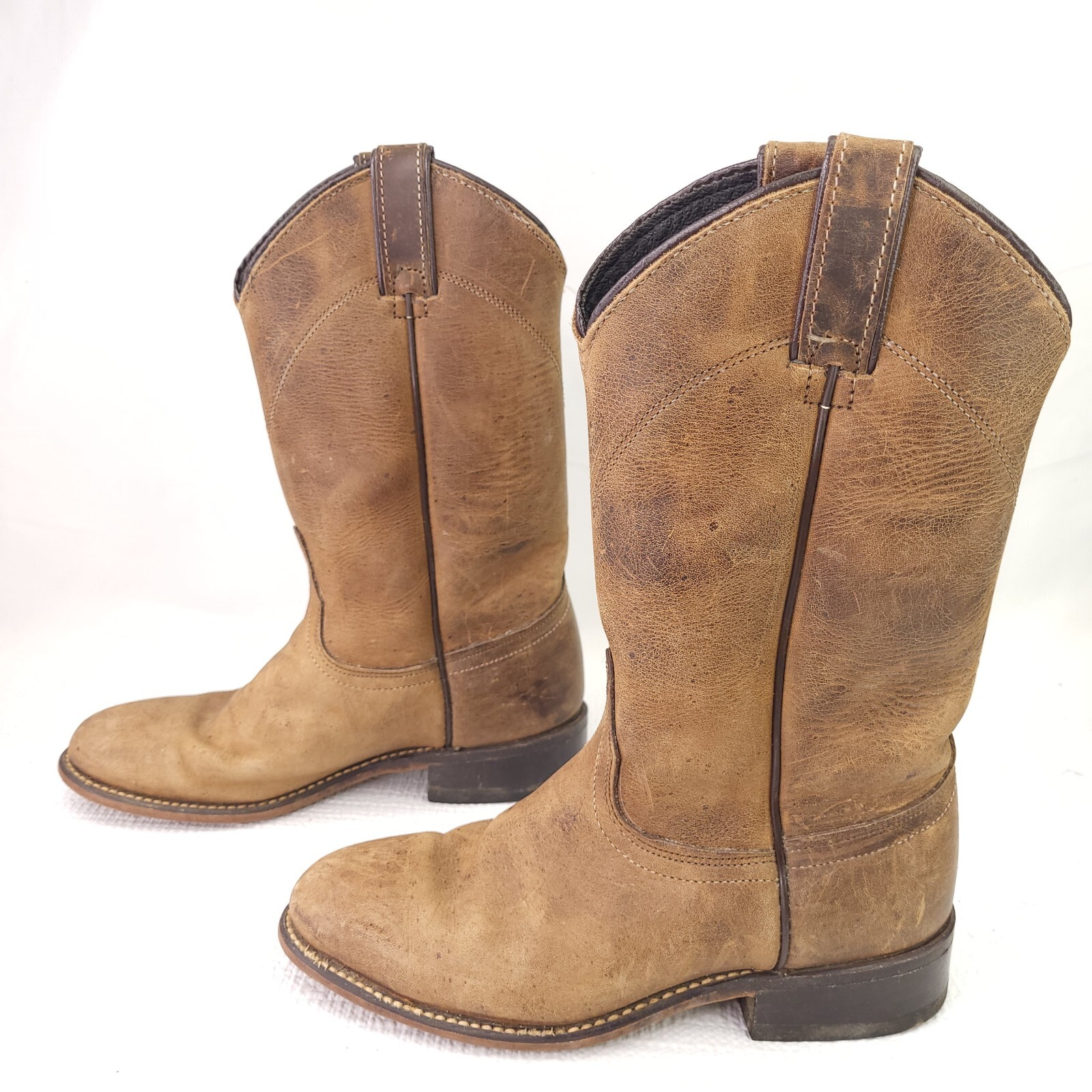 Vintage Laredo Cowboy Boots Brown Leather Western Shoes USA Made 13042 Size 5.5