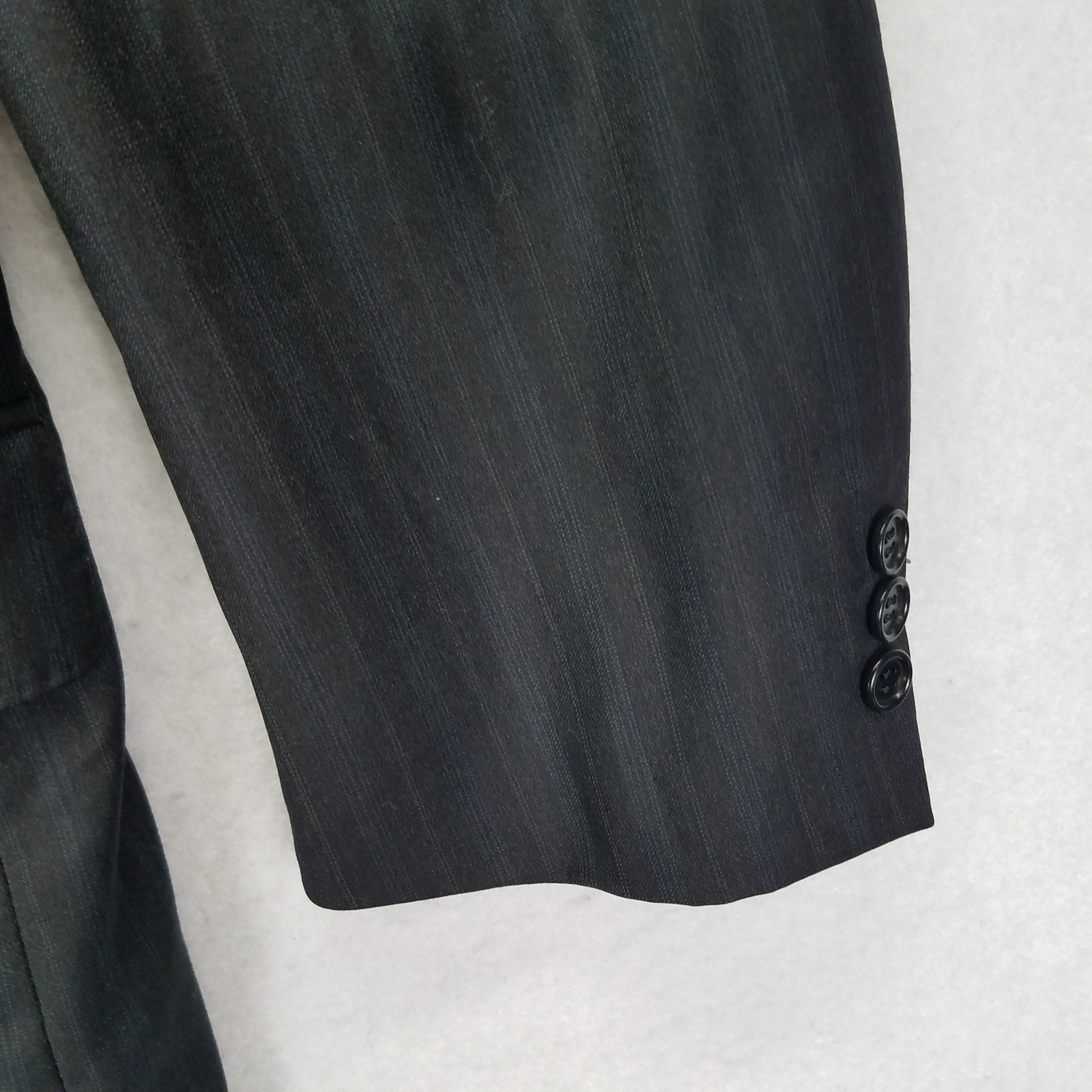 Canali Proposta Mens US 40R EU 50R Gray Pinstripe Wool Suit Jacket Italy Vtg