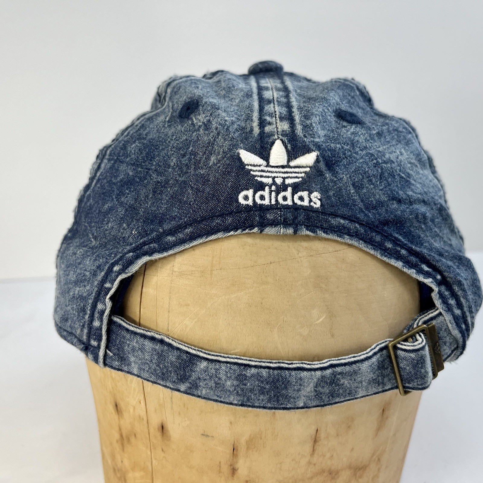 adidas Blue Denim Stone Washed Cap OSFW 100% cotton Adjustable back strap