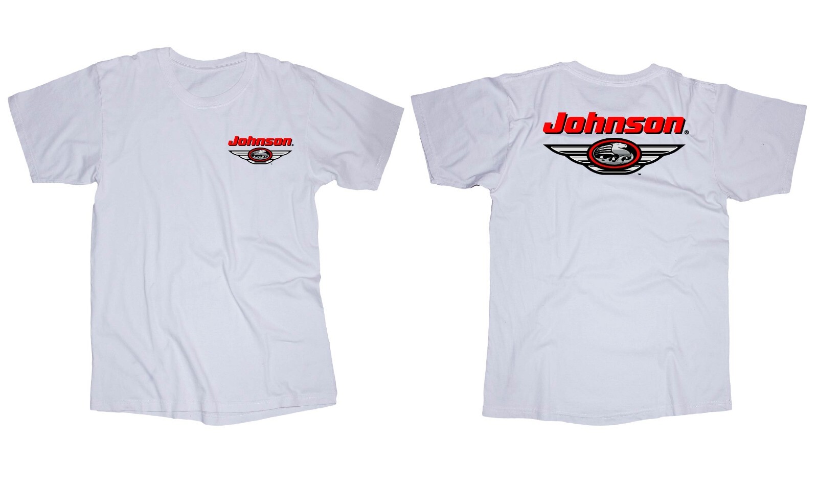 Johnson outboards logo white t-shirt Powerboat Boating