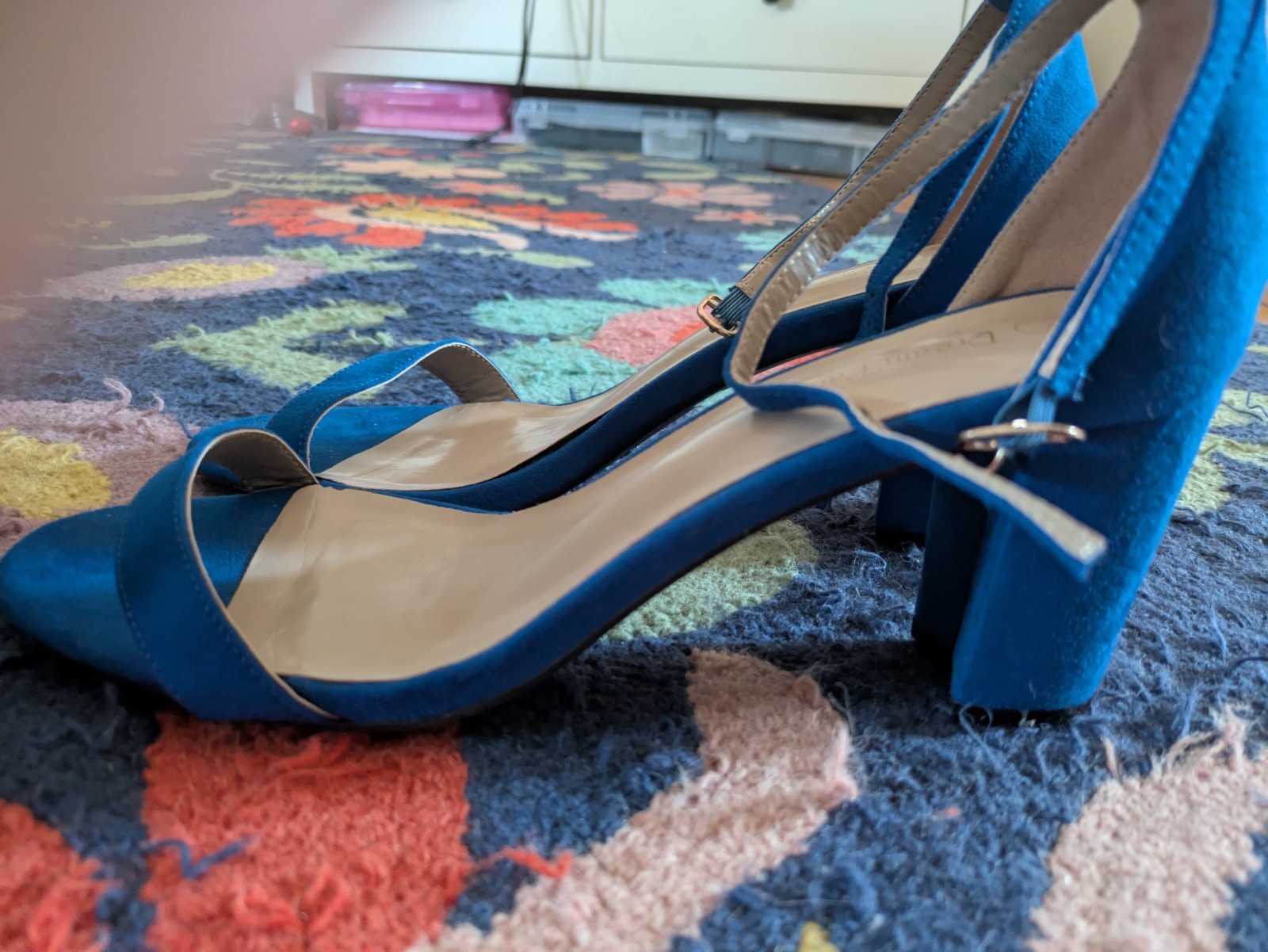 Women’s Dream Pairs Block Heel Sandal Blue 11