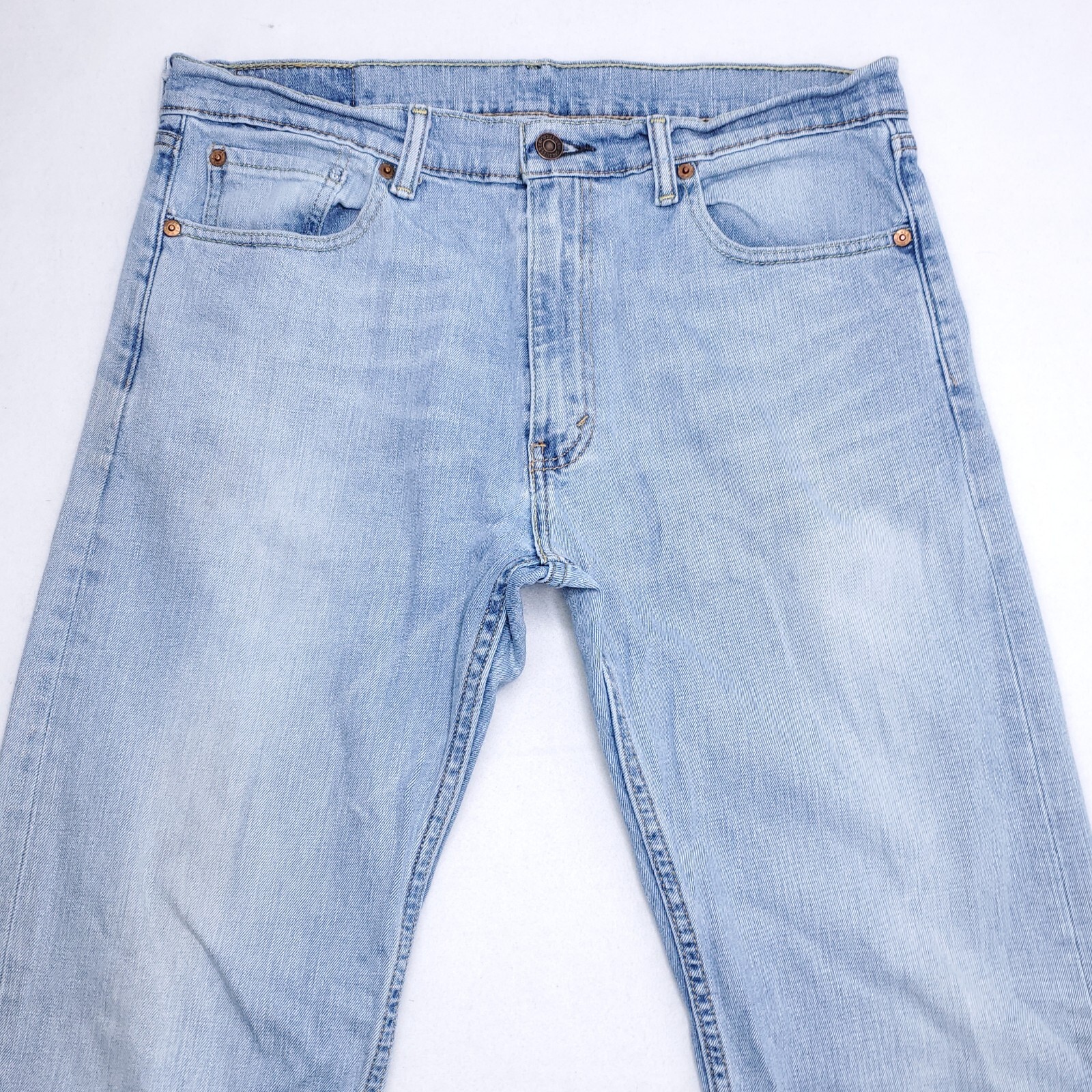 Levi’s 500 Series Regular Straight Leg Jeans Size 32×32 Light Wash Distressed