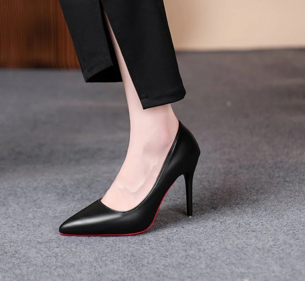 Women Pointed Toe Patent Leather High Heels Stiletto Party Dress Pumps Black