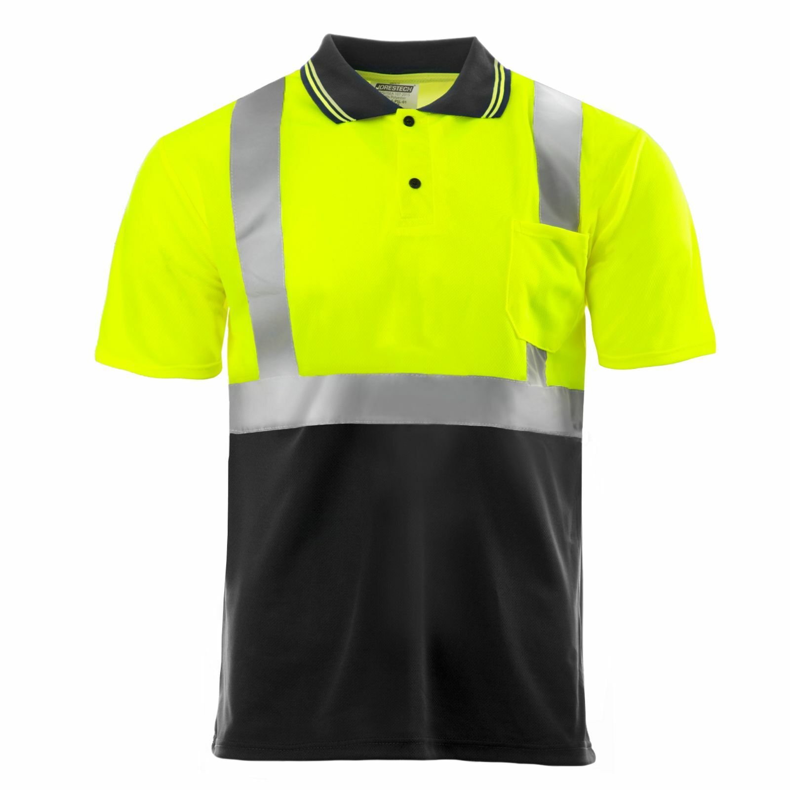 Printed NEW JORESTECH ANSI/ISEA Class 2 Safety Reflective Quick-Dry Polo Shirts