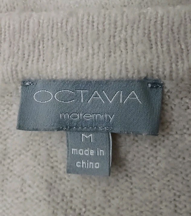Octavia Sweater Size M White Bell Sleeve Tie Cuff Maternity
