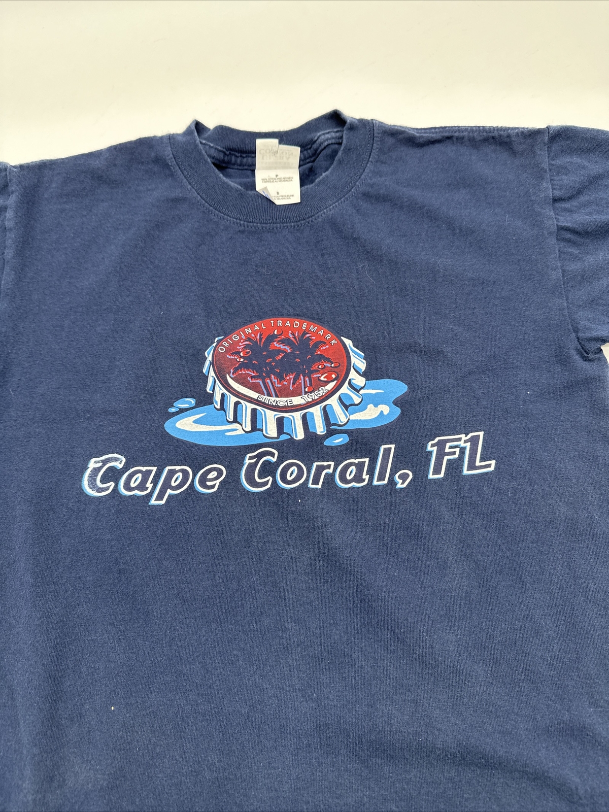 Cape Coral T-Shirt Men Small Graphic Print Blue Gildan…#6714