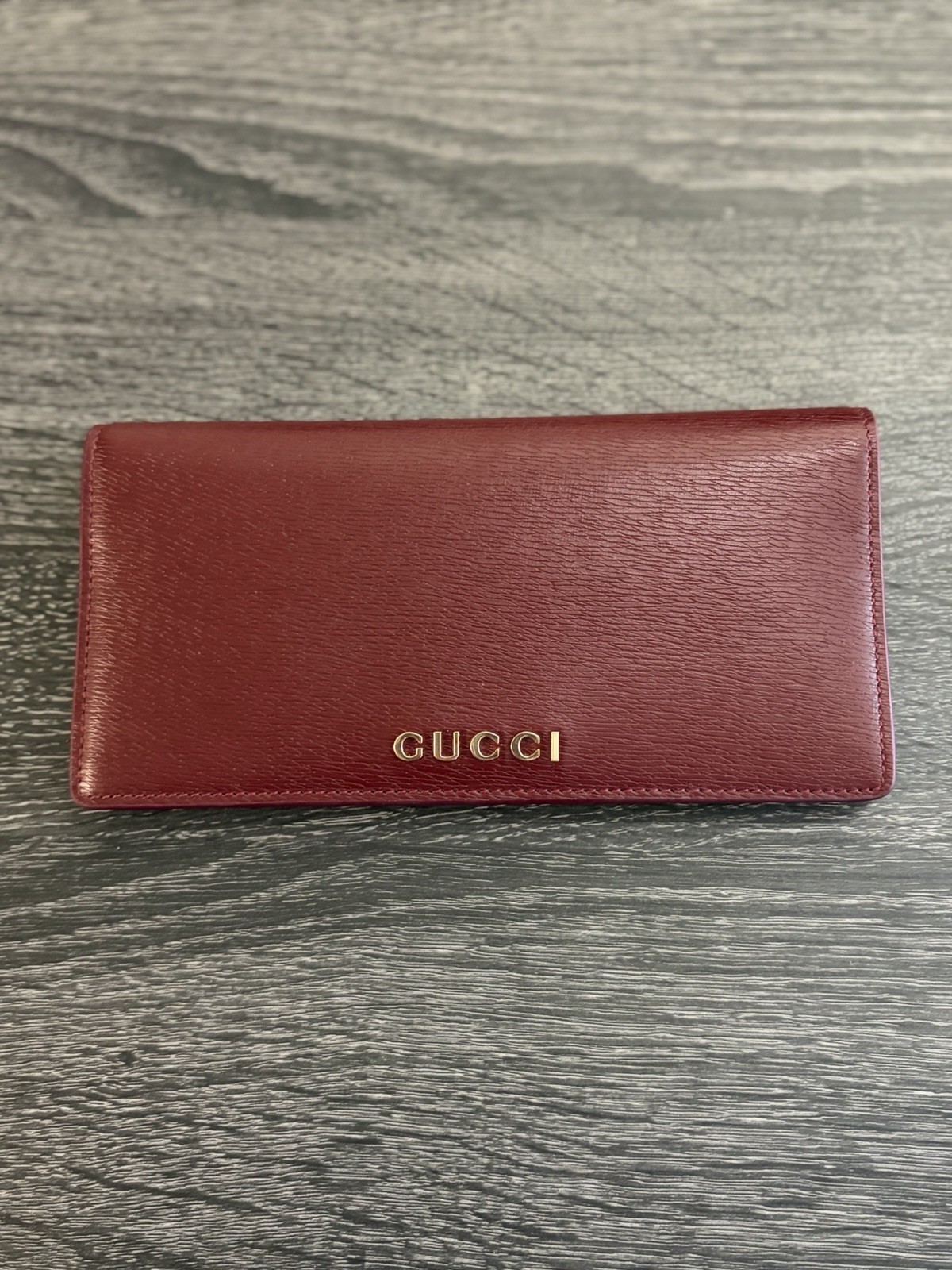 Gucci Red Ancora Leather Continental Wallet