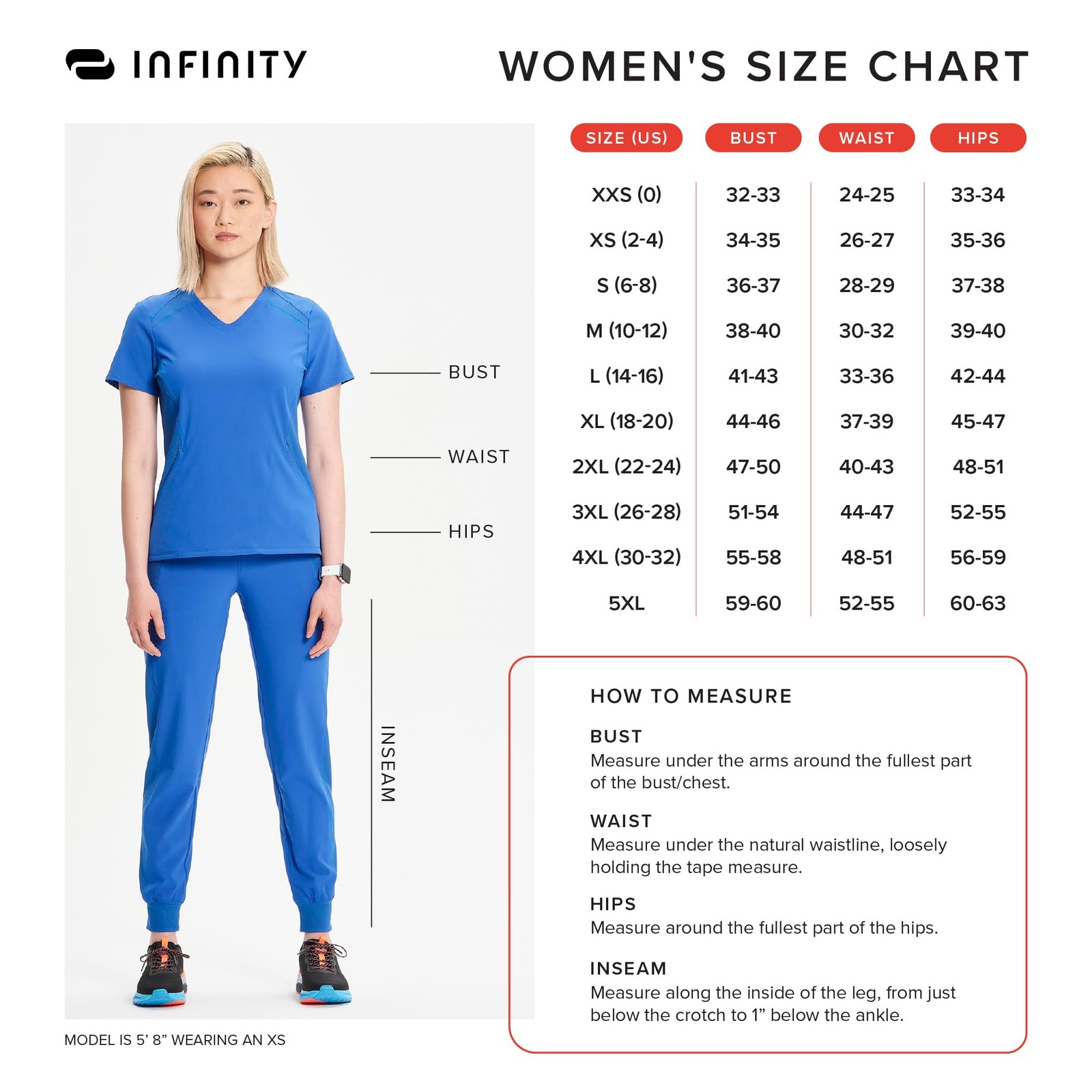 Infinity Cherokee Scrub Jogger Pants Women with Knit Waistband 5X-Large Plus