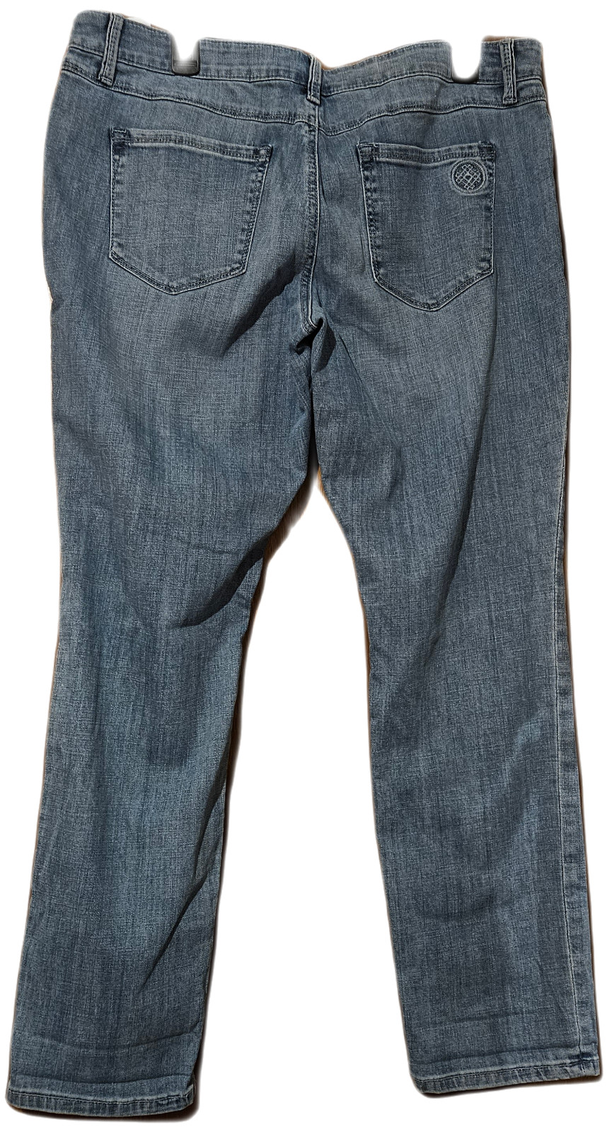 LAURIE FELT Classic Boyfriend Light Blue Jeans Size 16 Straight Stretch NWT