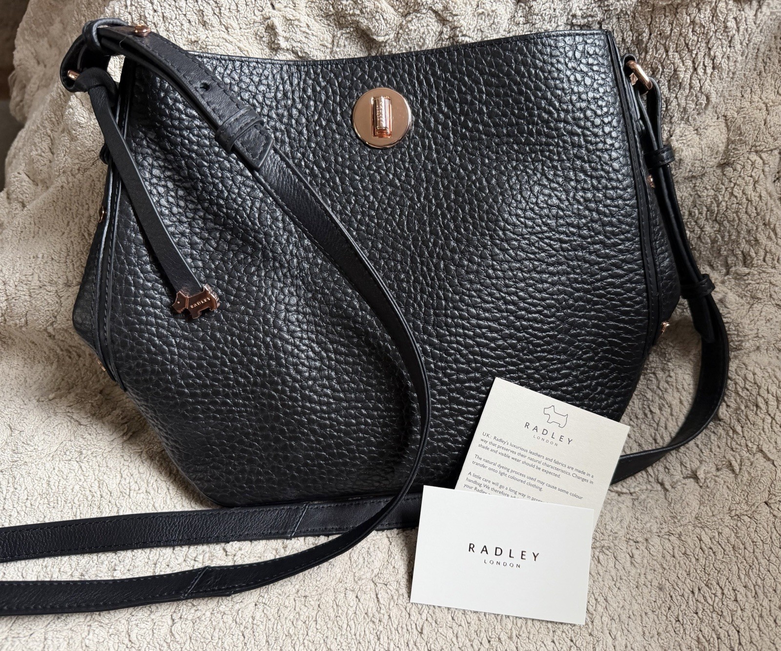 New Radley London Carey Street Crossbody leather rose gold tone