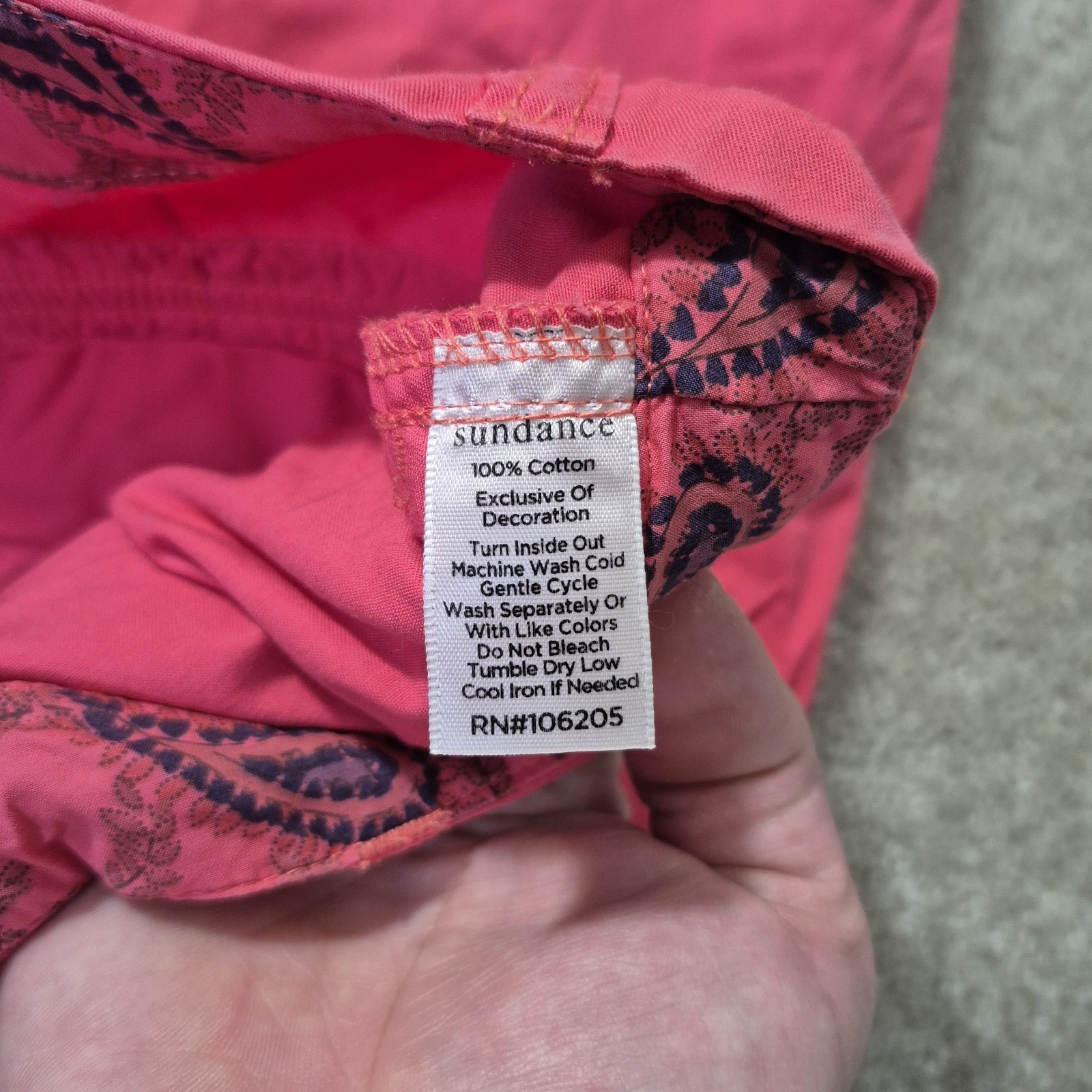 Sundance Rippling Tides Pants Womens Medium Petite PM Pink Utility Outdoor Beach