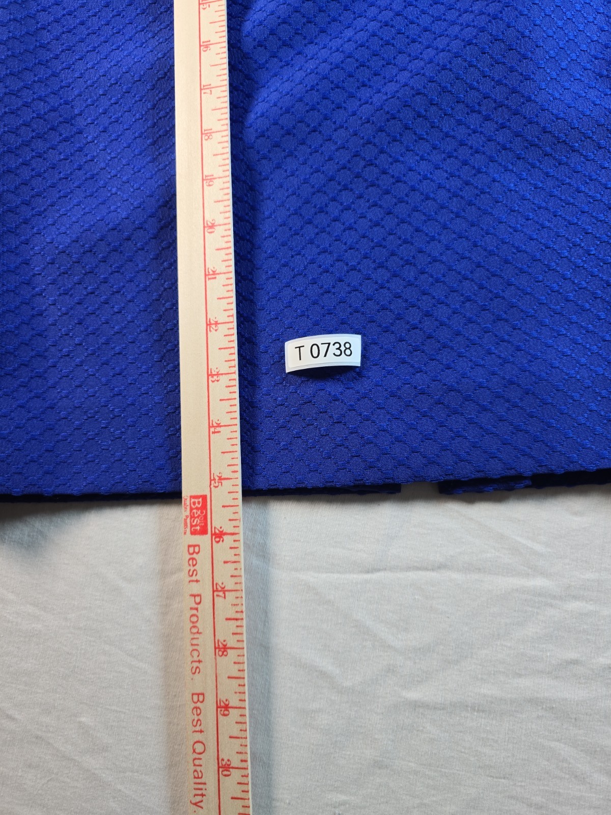 Tahari Arthur S. Levine Blue Textured Sheath Dress SQ Button Closure Size 6