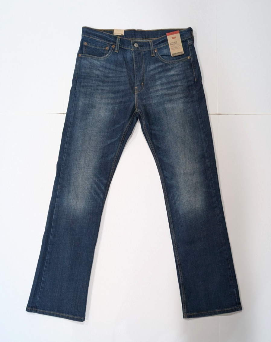 NEW Men’s Levi’s 527 Slim Bootcut Jeans Dark Wash Blue Size 34×34 NWT Ships Free