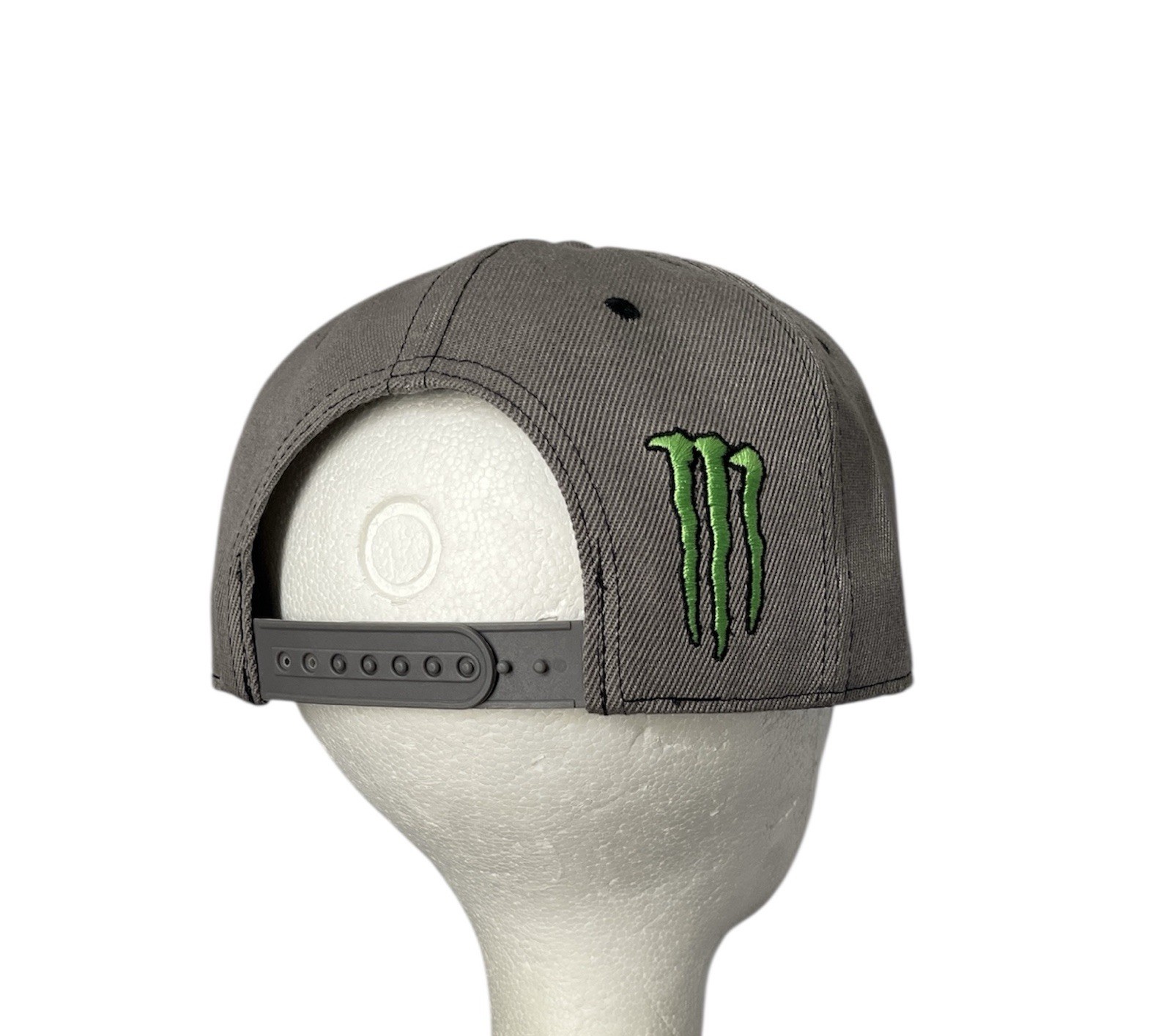 Monster Energy SnapBack Hat Green Claw Flat Bill Adjustable GRAY