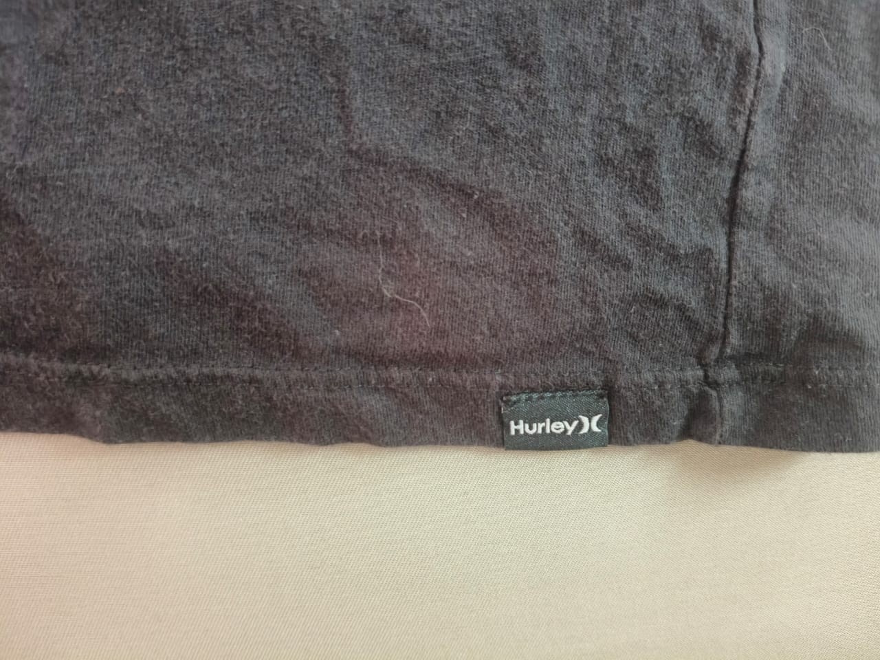 Hurley Everyday Washed Graphic Logo Tee Dark Gray 100% Cotton Surf Skate Size L