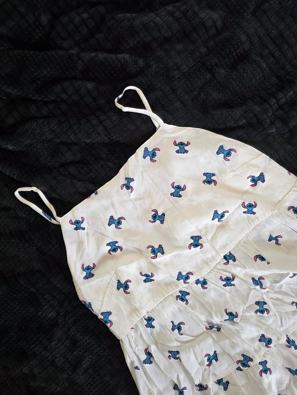 Disney 100 x Primark Lilo & Stitch Cami Dress White Tiered Sundress Size S Small