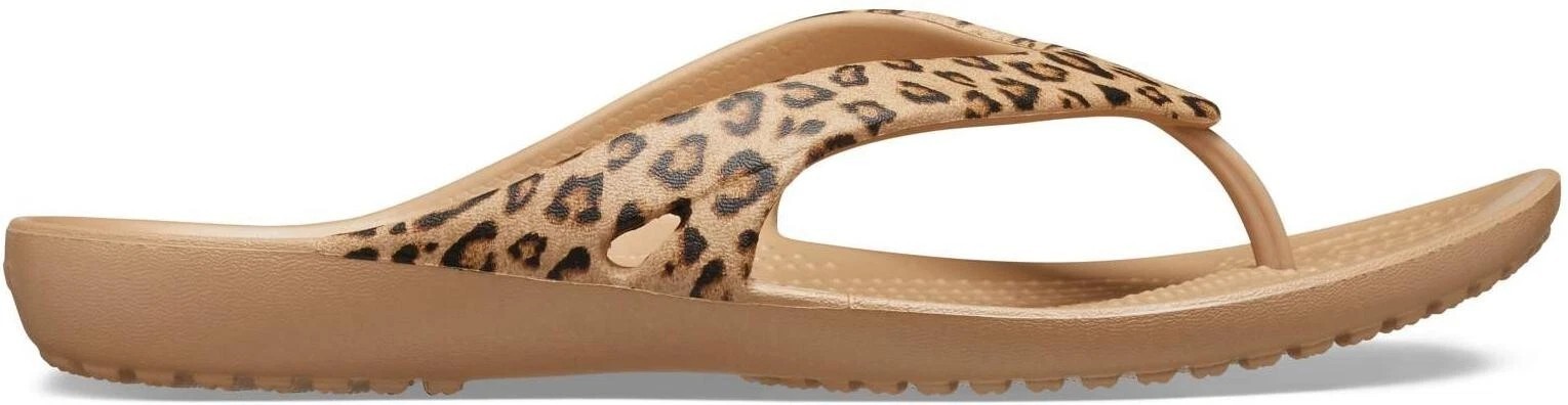 Crocs Womens Kadee II Leopard Flip Flop Beach Pool Sandal Size 8 NWT