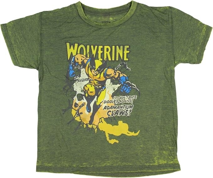 Marvel Wolverine Youth Boys Adamantium Time Burnout Shirt New Small (8)