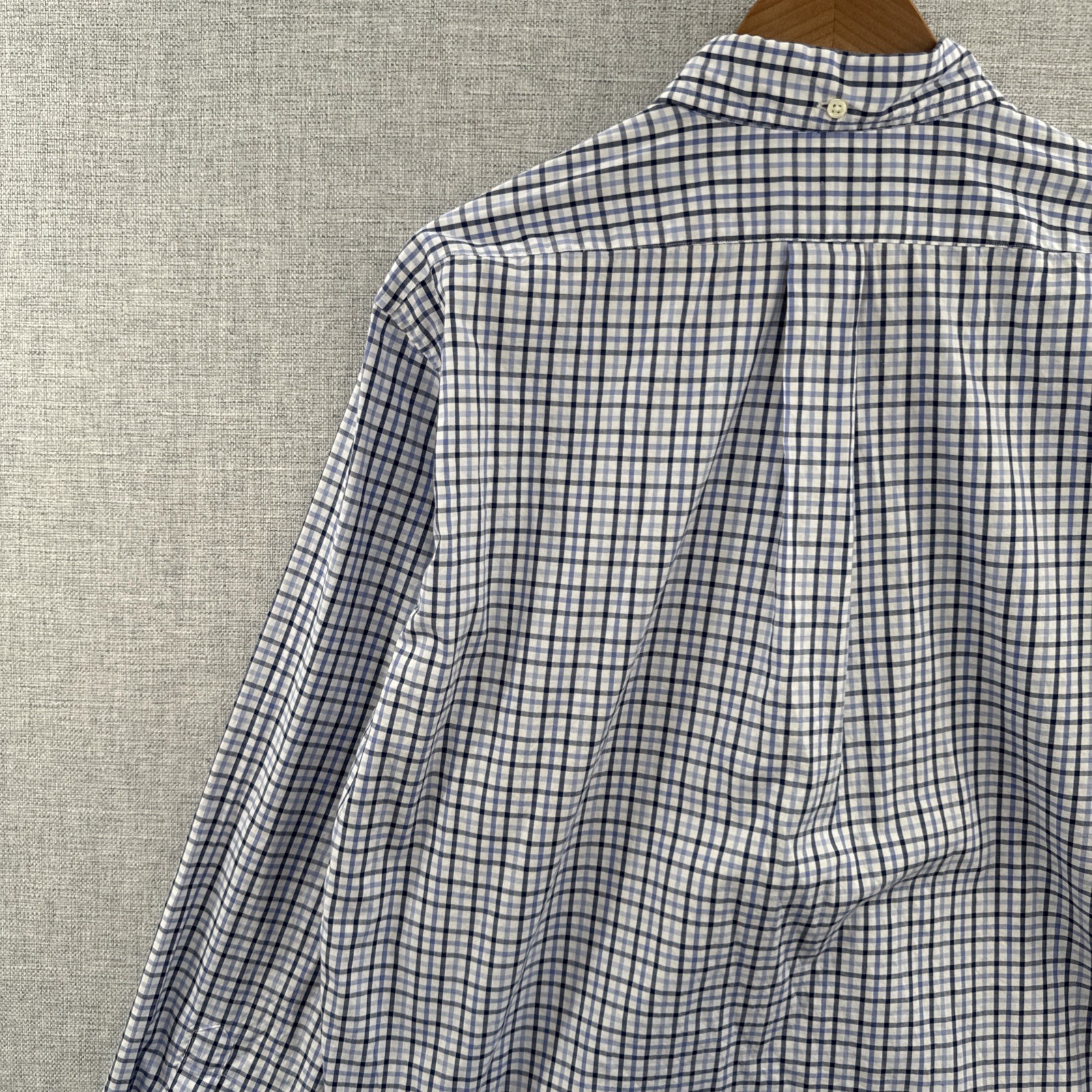 Sid Mashburn Shirt Mens Large Blue Plaid Long Sleeve Button Down Pocket (A)