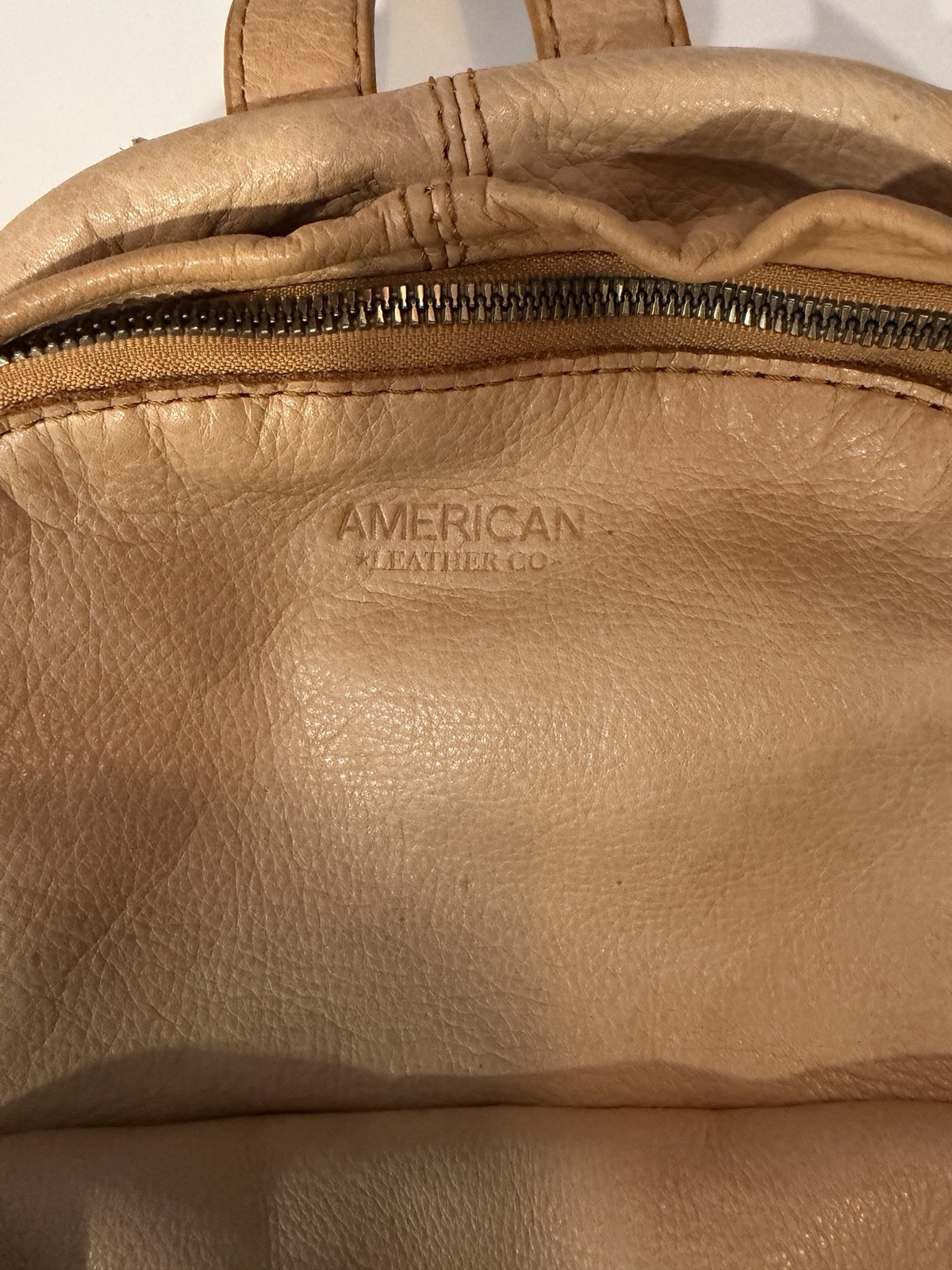 American Leather Company Camel Backpack Purse