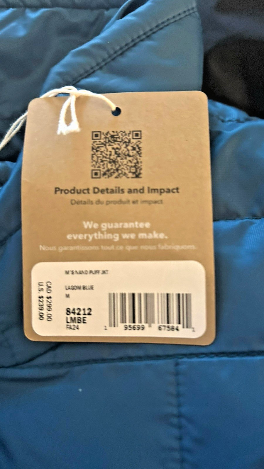 Patagonia Men’s Nano Puff Jacket Style # 84212 In Lagom Blue Size M NWT $239