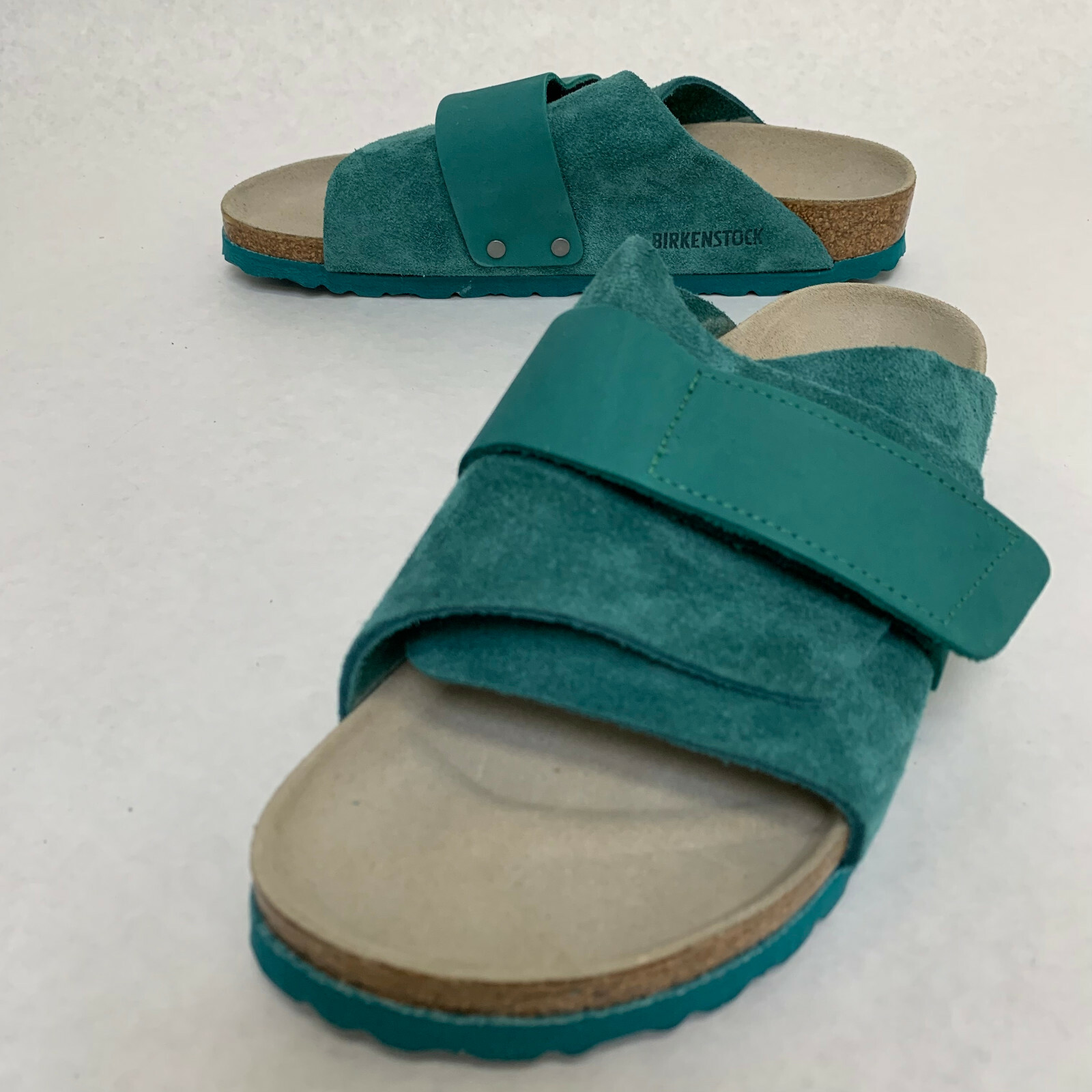 New w/o Box Birkenstock Kyoto Dark Teal Nubuck/Suede Leather Regular Select Size