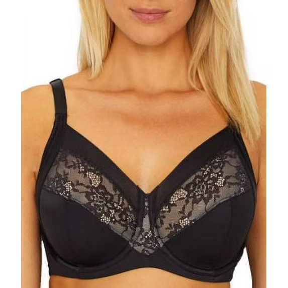 Bali Women’s Beauty Shaping & Lift Underwire Bra, Black/Soft Taupe, 38DDD