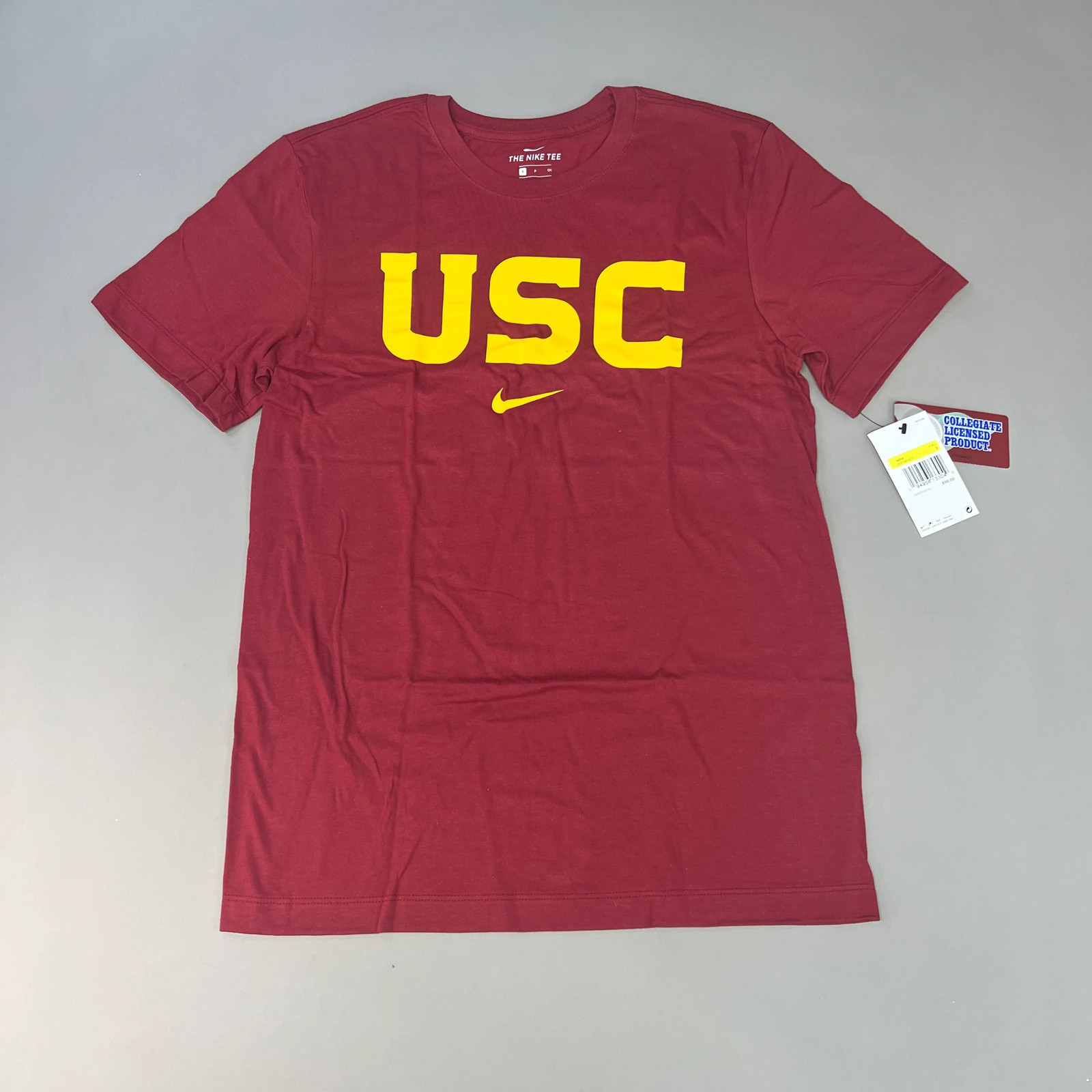 NIKE USC Trojans Essential Wordmark T-Shirt Men’s Sz S Cardinal Red DD7163 (New)