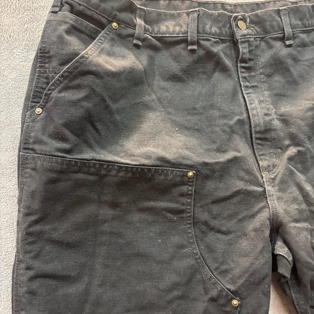 Carhartt B136-BLK Double Front Loose Original Fit Work Dungaree Pants